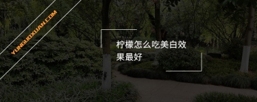 檸檬怎么吃美白效果最好？